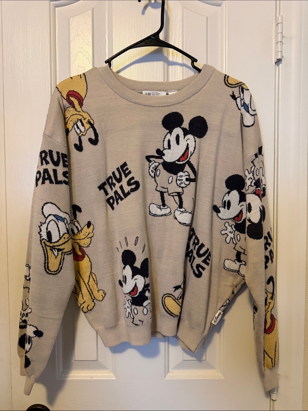 H&M Beige Mickey & Friends 'True Pals' Knit Sweater